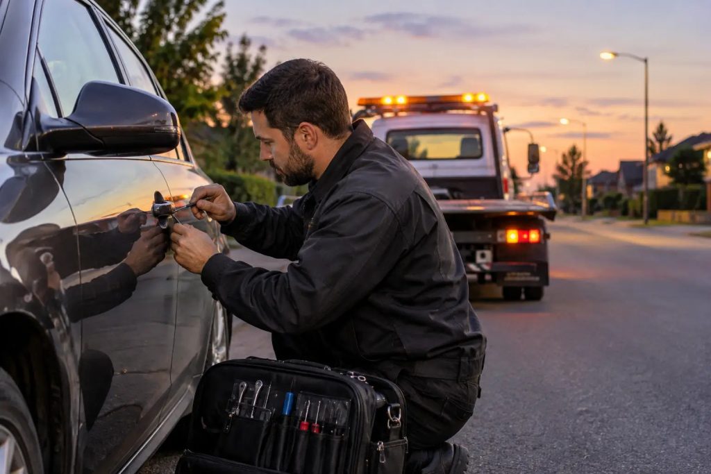 auto locksmith unlocking car
